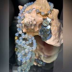 OPALITE AND GLASS NECKLACE